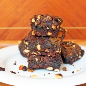 Easy Fudgey Peanut Butter Brownies