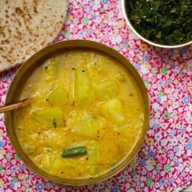 Marrow Dal with Fried Marrow Skin