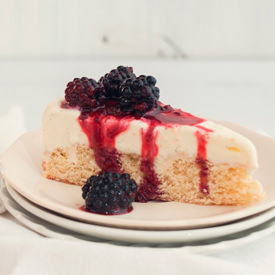 Vanilla Blackberry Ice Cream Cake