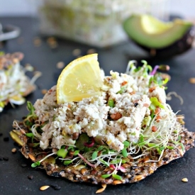 Flax Veggie Thins and Vegan Pate