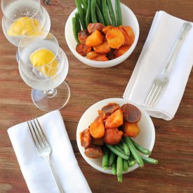 Patatas Bravas with Green Beans