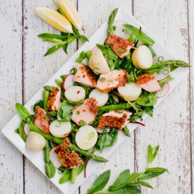 Hot Smoked Salmon & Potato Salad