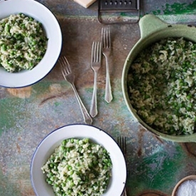 Spinach and Pea Risotto