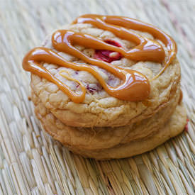 M&M Cookies Drizzled w/ Caramel