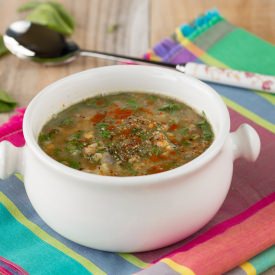 Garlic Chickpea and Spinach Soup