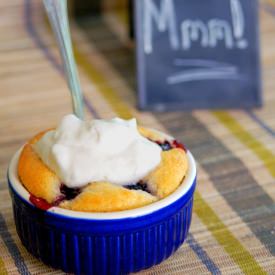 Individual Blackberry Cobblers