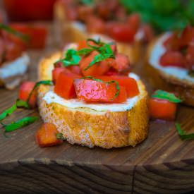 Tomato/Mozzarella/Basil Bruschetta