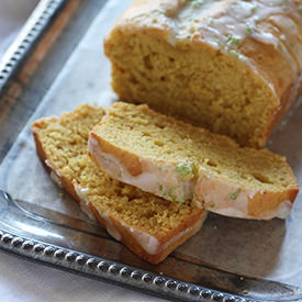 Mango Loaf Cake with Lime Glaze