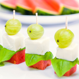 Tower of Feta, Watermelon and Basil