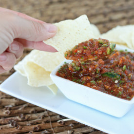 Spicy Poblano and Cayenne Salsa