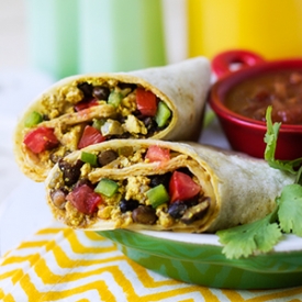 Scrambled Tofu Breakfast Burrito