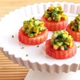 Avocado Watermelon Bites