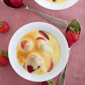 Strawberries with Honey Sabayon