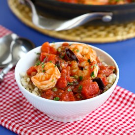 Shrimp Puttanesca Rice Bowl