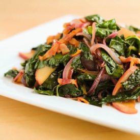 Sauteed Kale w/ Apples & Bacon