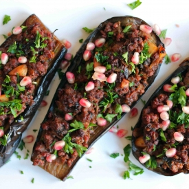 Stuffed Eggplant with Lamb