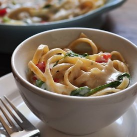 Greek Yogurt Fettuccine Alfredo