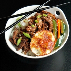 Korean Bulgogi Steak with Fried Egg