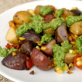 Roasted Potatoes and Pesto