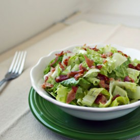 Romaine with Hot Bacon Dressing