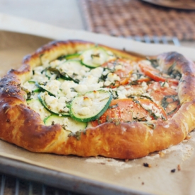 Vegetable Goat Cheese Pie