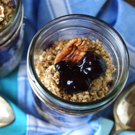 No-Bake Pecan Blueberry Cobbler