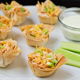 Creamy Buffalo Chicken Cups