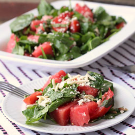 Watermelon Salad w/ Spinach & Feta