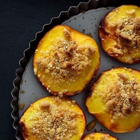 Nectarines with Crisp Topping