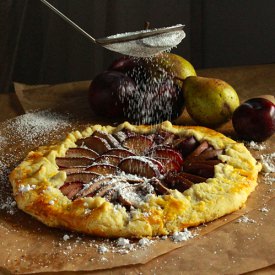 Pears and Plums Galette.