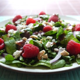 Raspberry and Spinach Salad