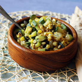 Skillet Corn with Zucchini & Onions