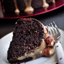 Mocha Cake with Kahlua Sauce