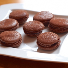 Chocolate Raspberry Macarons