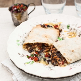 Sausage and Black Bean Burritos