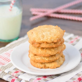 White Chocolate Chip Oat Cookies