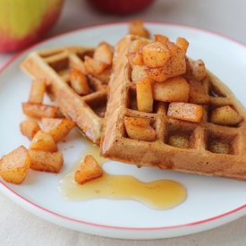 Cinnamon-Spice Waffles with Apples