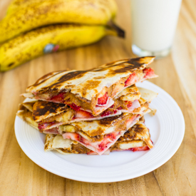 Peanut Butter Strawberry Quesadilla