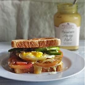 Heirloom Tomato Egg Sandwich