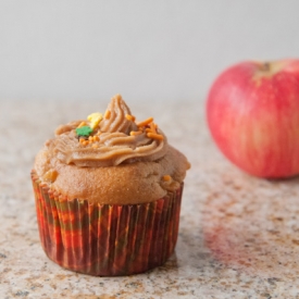 Caramel Apple Peanut Butter Cupcake