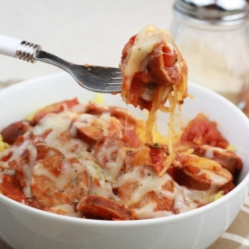 Cheesy Sausage Spaghetti Squash