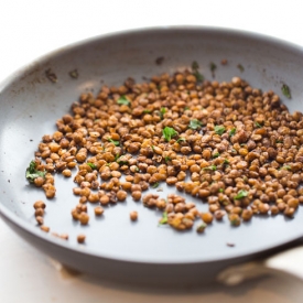 Skillet-Popped Lentils