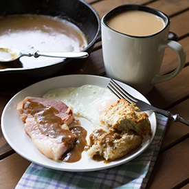 Ham Steak and Red-Eye Gravy