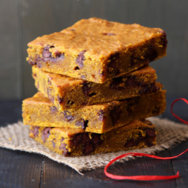 Pumpkin Chocolate Chip Blondies