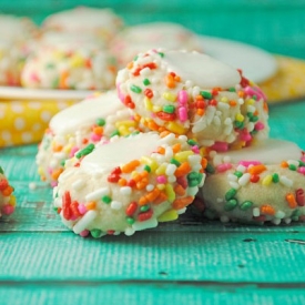 Sprinkle Thumbprint Cookies