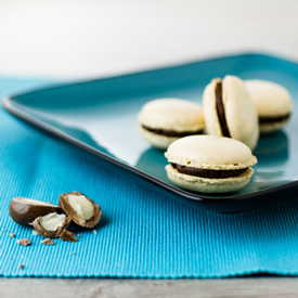 Chocolate Brazil Nut Macarons