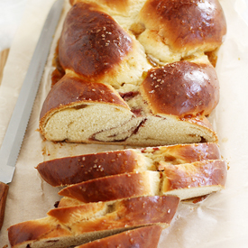 Fig, Raspberry and Sea Salt Challah