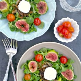 Warm Goat Cheese & Fig Salad