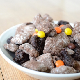 Reese’s Pieces Brownie Puppy Chow