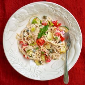 Pasta with Caper Alfredo Sauce